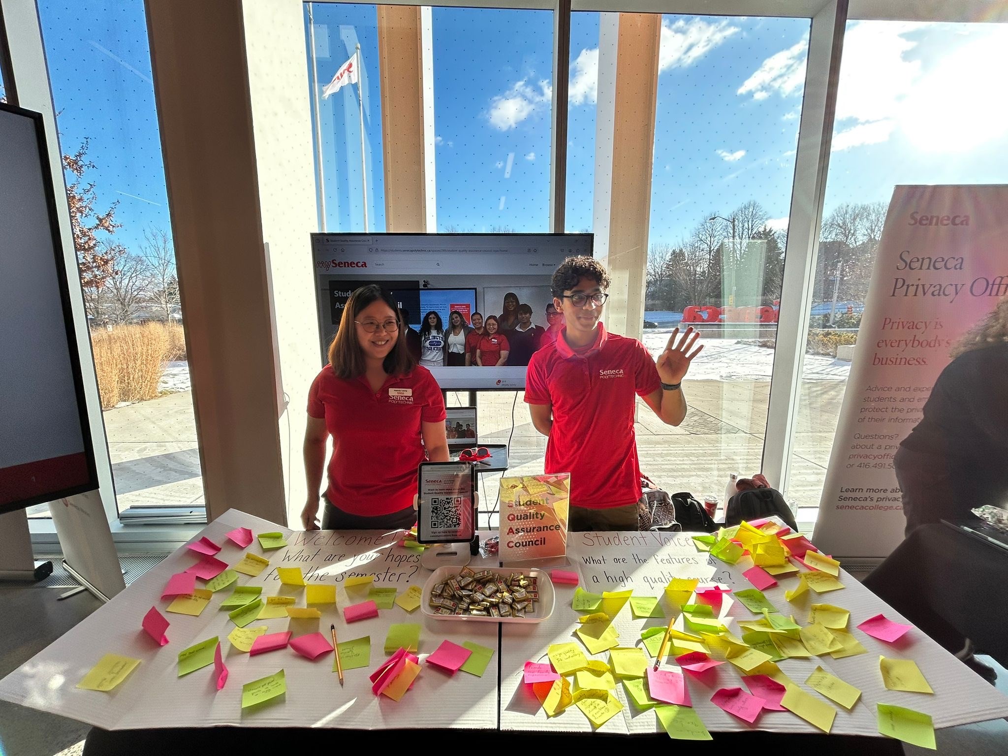 Student Quality Assurance Council pop-ups