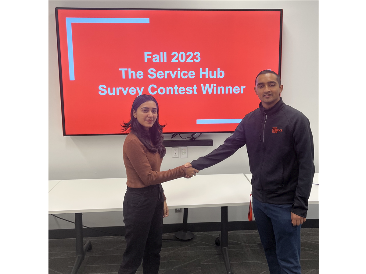 The Service Hub Survey Contest Fall 2023 Winner!