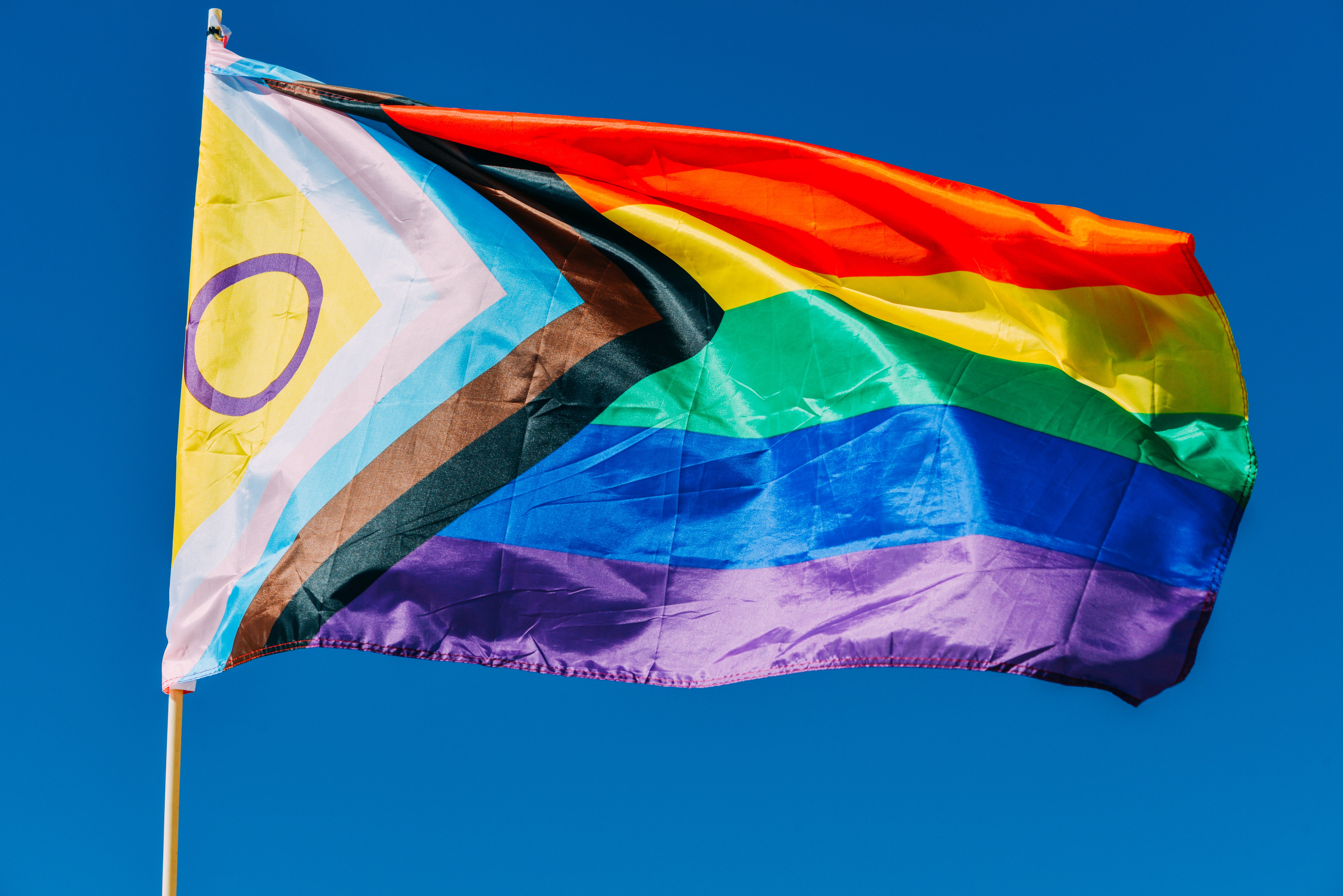 Pride progress flag with intersex inclusion