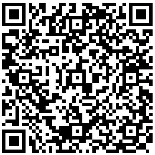 A qr code with a few black squaresDescription automatically generated