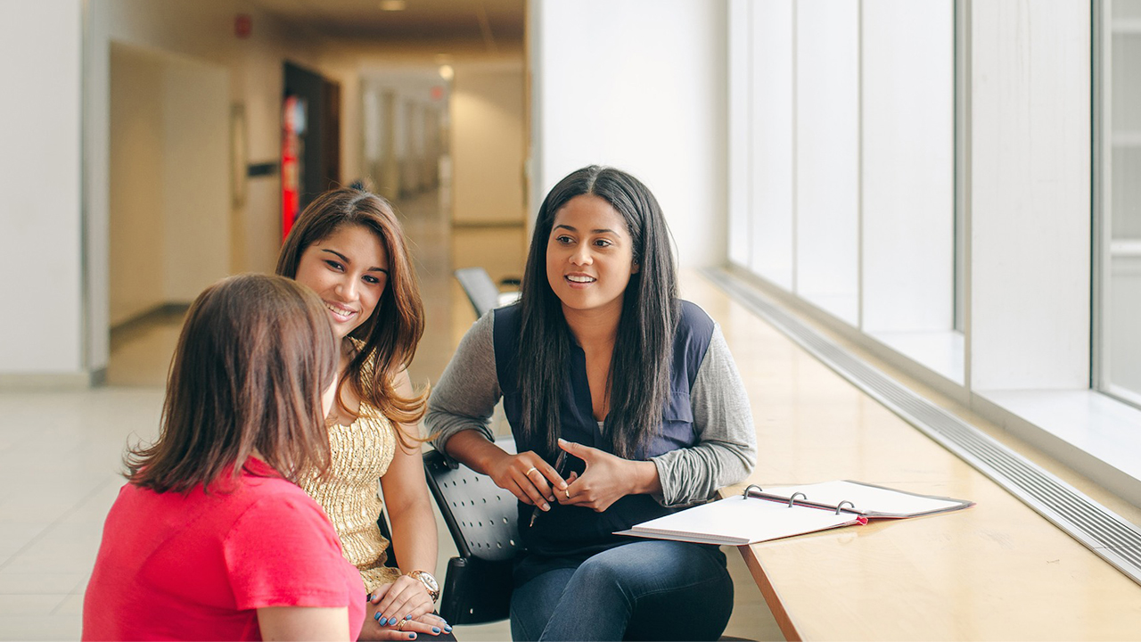 Students talking