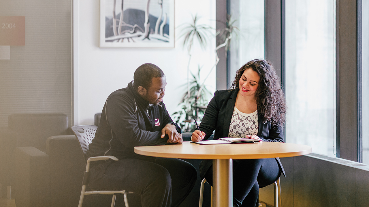 Students at table