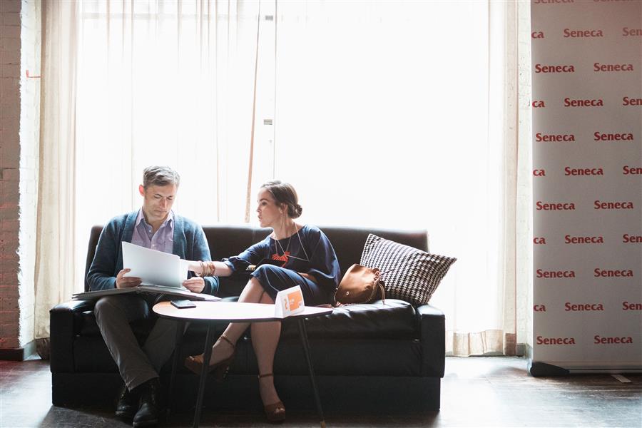 Students studying at couch