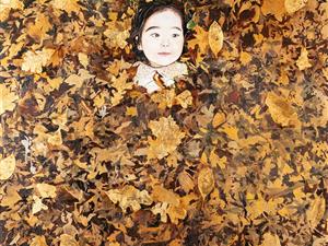 Kae Sasaki’s female child subjects interact with the viewer. The girls use props such as their fingers, glasses or plastic eyes to control both their own view out of the painting and the view of the observer on the work. Placed in dreamlike surroundings, they speak to us of their own abilities, thoughts and feeling. No longer objects, Sasaki effectively changes the traditional dynamic through the gaze of these energetic subjects. Location: Newnham - Building D - Level 2 - Left of D2000
